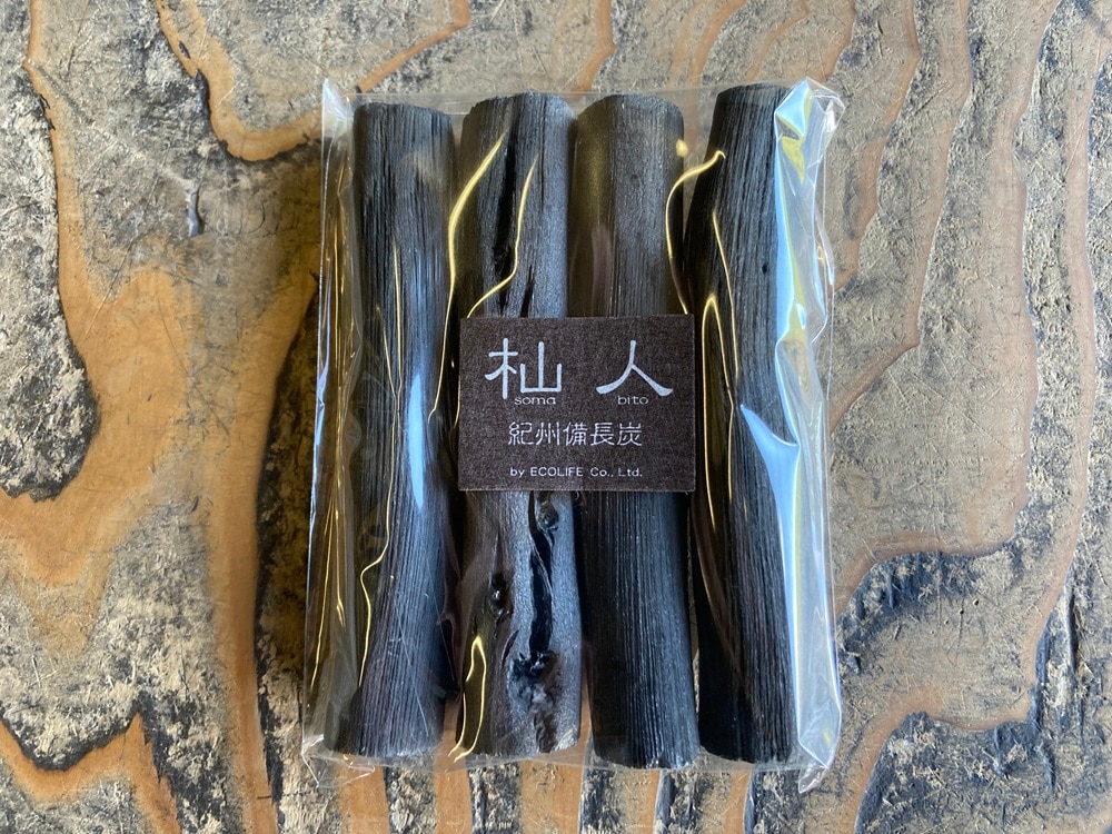 杣人」ペットボトル・酒瓶用備長炭4本【定形外郵便】（送料込み