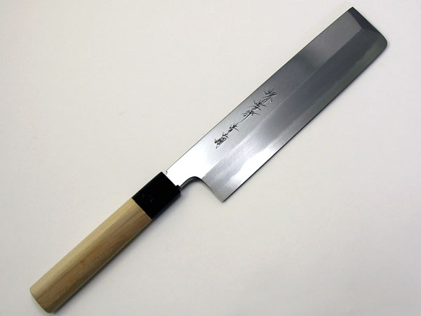 青二鋼 ケンムキ包丁 むきもの包丁180㎜ 6寸 青二鋼 ケンムキ