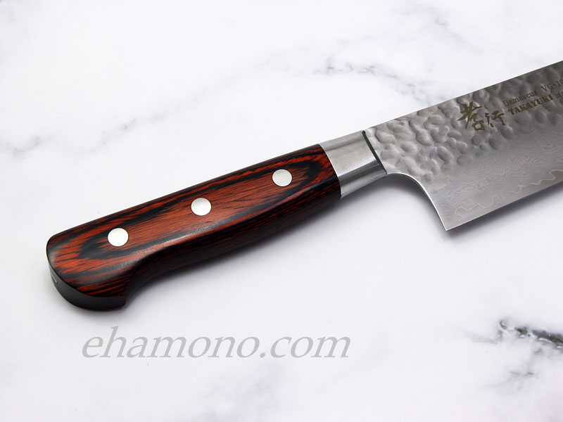 堺孝行 V金10号ダマスカス33層鎚目 牛刀210