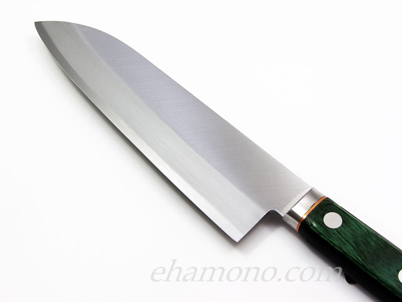 堺石藤 青鋼本割込 三徳包丁 ツバ付