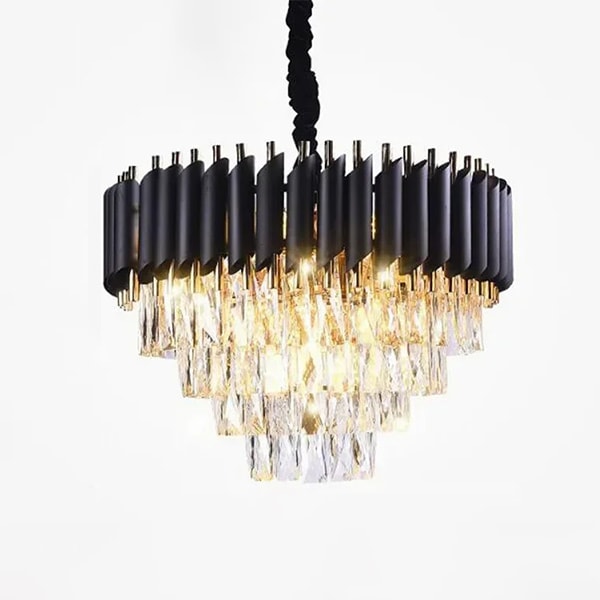 デザイン照明 クリスタルシャンデリア ブラック（φ500／600／800mm
