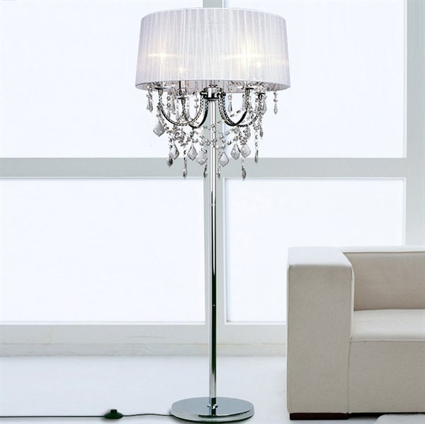 シェードフロアスタンドライト（H1650mm）（ホワイト/ブラック