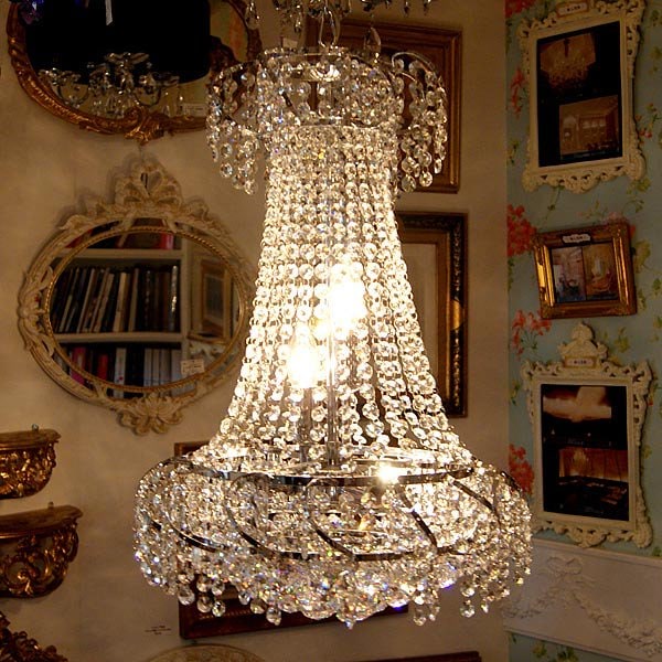 ALABASTER】デザインエンパイア型クリスタルシャンデリア 12灯(W500