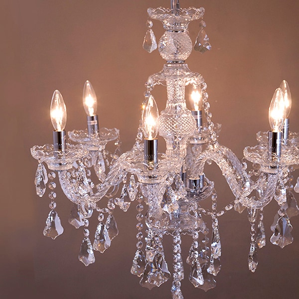 クリスタルシャンデリア 6灯「LACIA」クリア（φ620×H650mm） | EL JEWEL