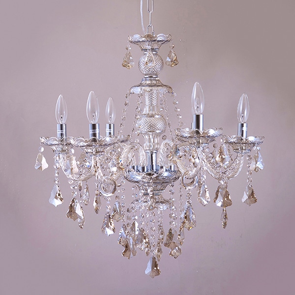 クリスタルシャンデリア 6灯「LACIA」アンバー（φ620×H650mm） | EL JEWEL