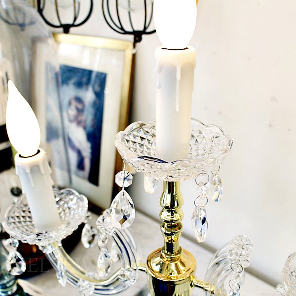 シャンデリアキャンドルタッチランプ3灯（H55cm） | EL JEWEL