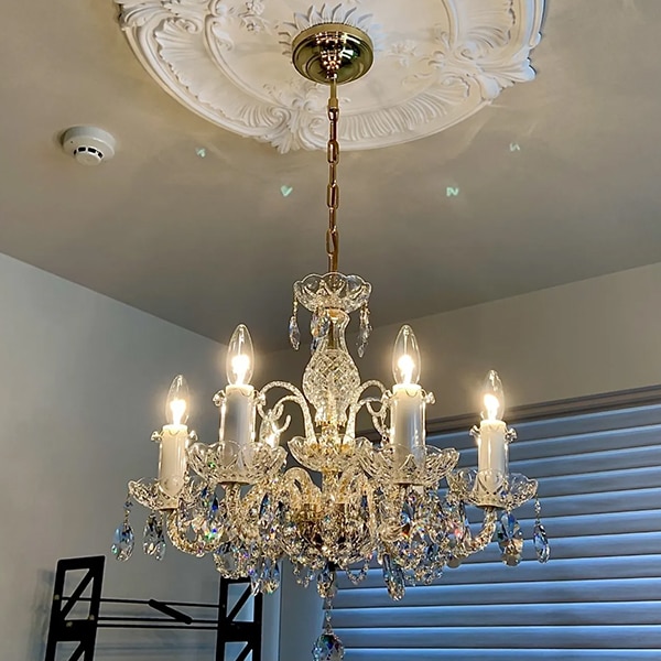 ボヘミアンクリスタルシャンデリア 6灯 ゴールド（W500×H500mm） | EL