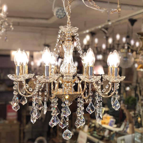 アンティーク調シャンデリア8灯 ゴールド(φ520×H500mm) | EL JEWEL