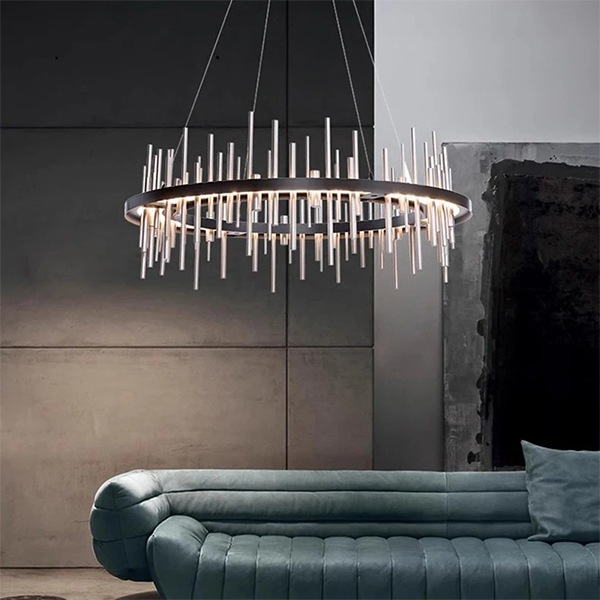 デザイン照明 モダンリングペンダントライト 2カラー（φ600／800