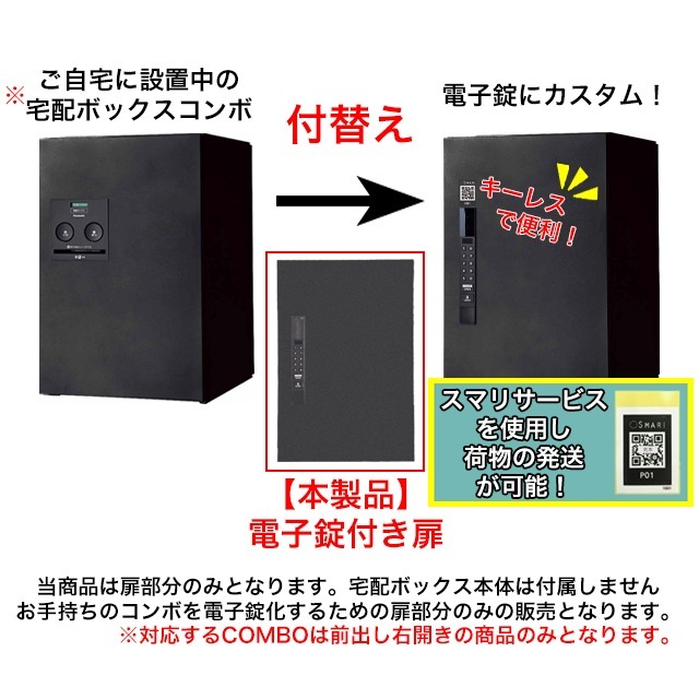 パナソニック コンボ用扉・電子錠交換セット MDJ2-1 スマリQRシール