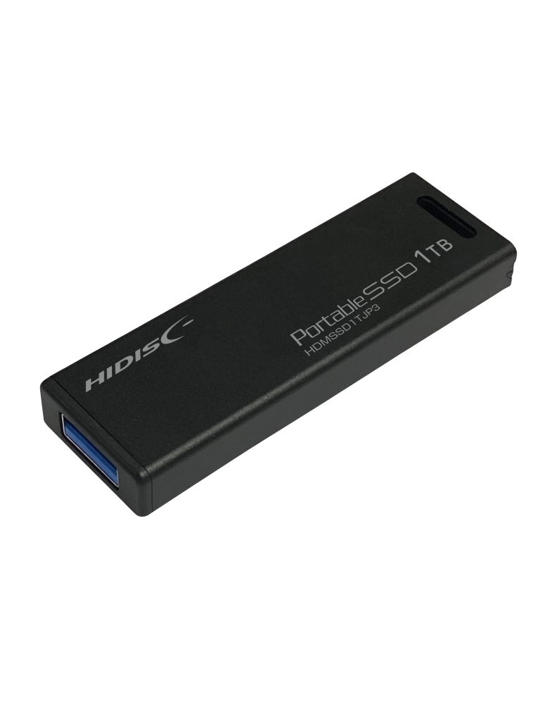 HIDISC USB3.2 Gen2対応データ/録画用 MiniStickポータブルSSD 1TB