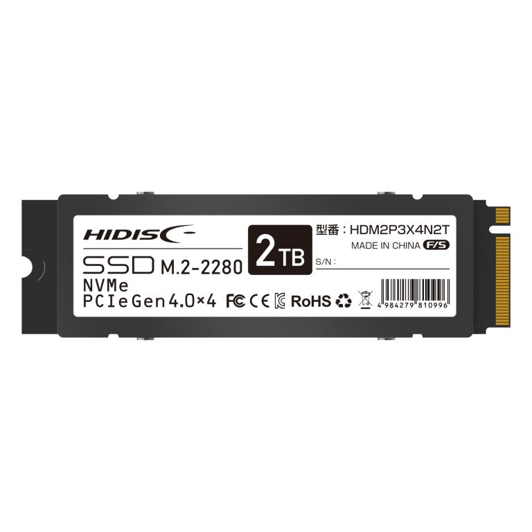 HIDISC NVMe SSD 2TB M.2 2280 PCI-e Gen4.0x4 HDM2P3X4N2T | SSD,M.2