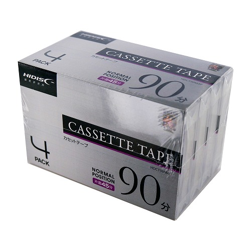 HIDISC 音楽用カセットテープ ノーマルポジション 90分 4巻パック