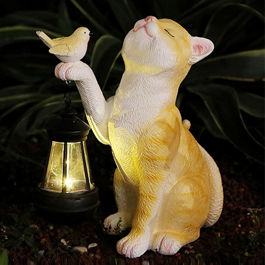 ソーラー電源センサーねこランタン｜ファミリー・ライフ公式通販