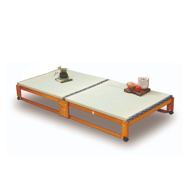 日本製 中居木工 らくらく折りたたみ式畳ベッド ワイド NK-2710