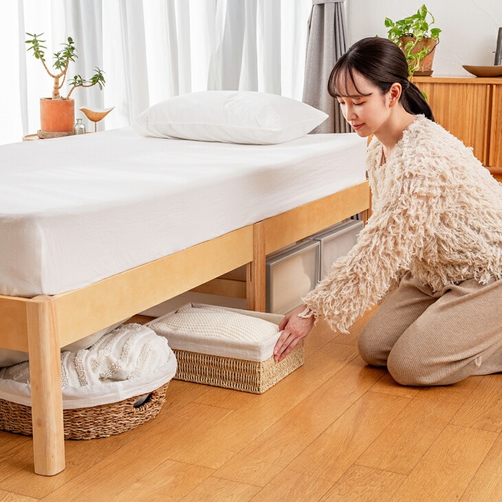 組立簡単な天然木すのこベッド シングル｜ファミリー・ライフ公式通販