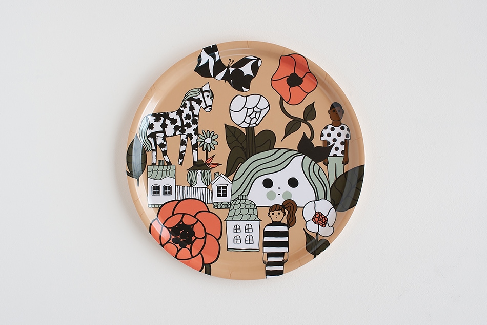トレイ 31cm（マリメッコ／marimekko） フリーデザイン ｜ 北欧