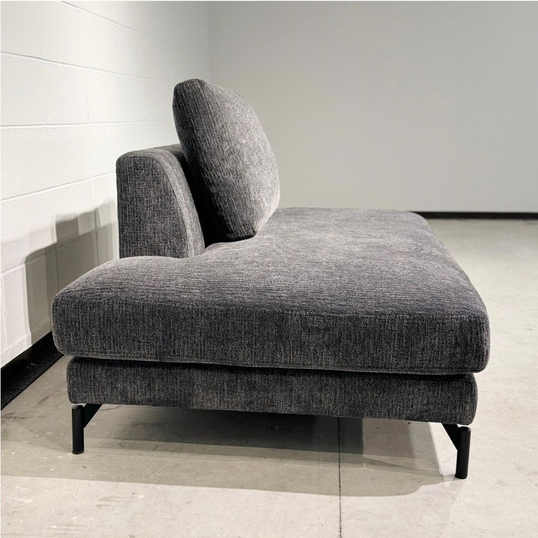 2人掛けソファ FLORENCE(フローレンス) グレー・ブラックファブリック