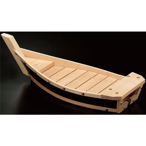 木製大和黒舟盛器｜寿司道具｜藤田道具