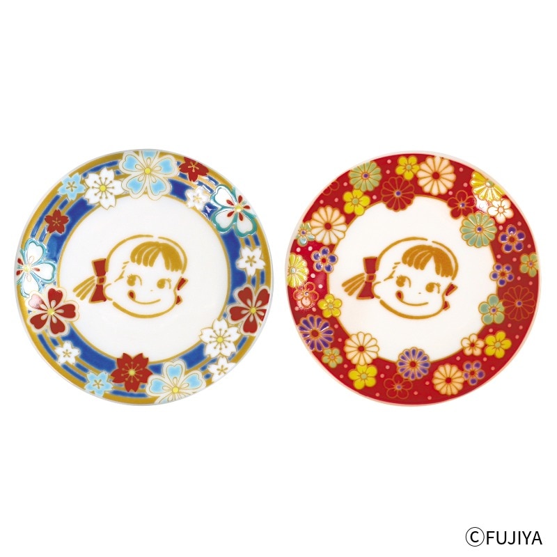 ペコちゃん九谷焼豆皿2枚セットの通販｜不二家「ファミリータウン」