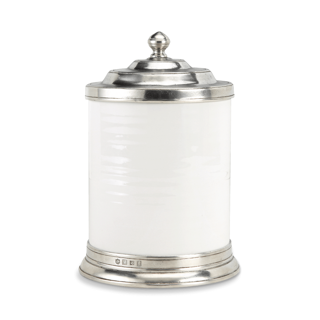 MATCH Pewter Convivio Canister White Medium 10.5