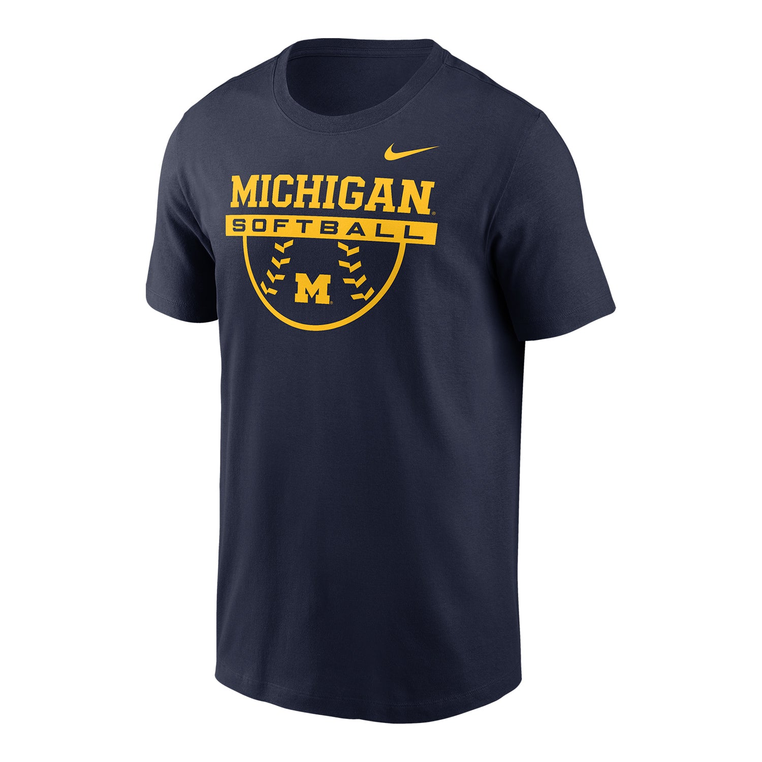 Michigan Wolverines Softball Block M Nike Navy T-Shirt – The M Den