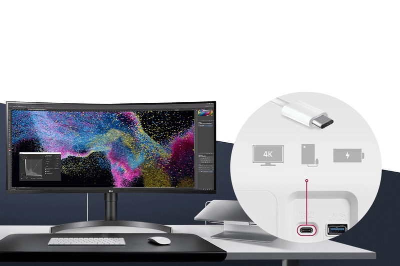 35'' Curved UltraWide QHD HDR Monitor - 35WN75C-B | LG USA