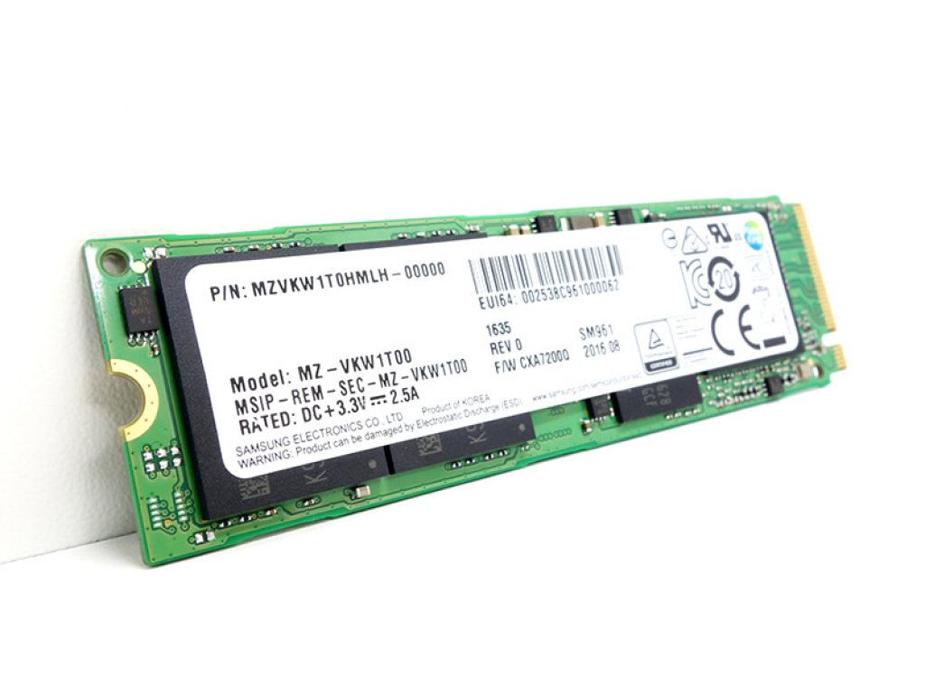 SM961 M.2 NVMe SSDシリーズに容量1TBモデル「MZVKW1T0HMLH-00000