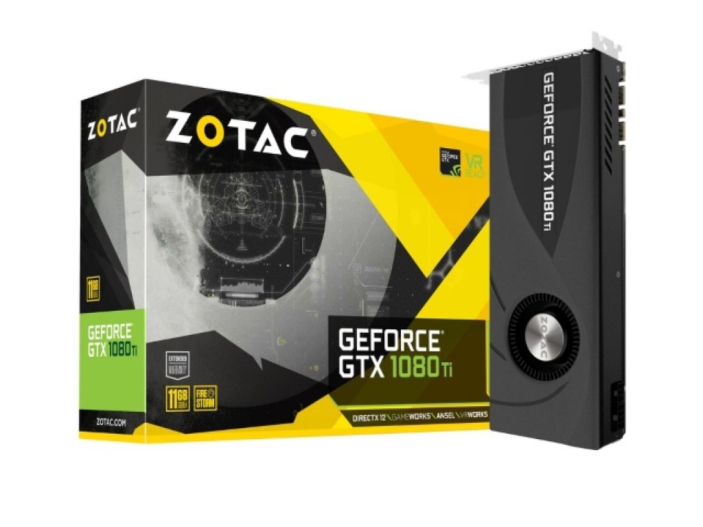 Zotac外排気ブロアーファン搭載GEFORCE GTX1080Tiカード「GeForce GTX