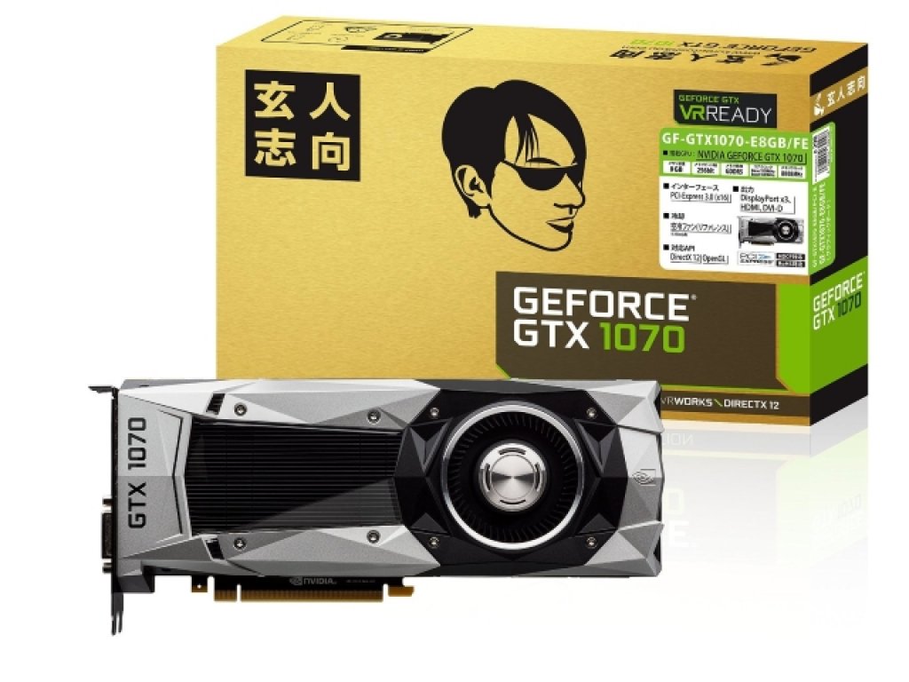 玄人志向 GF-GTX1070-E8GB/FE (GeForce GTX 1070 Founders Edition