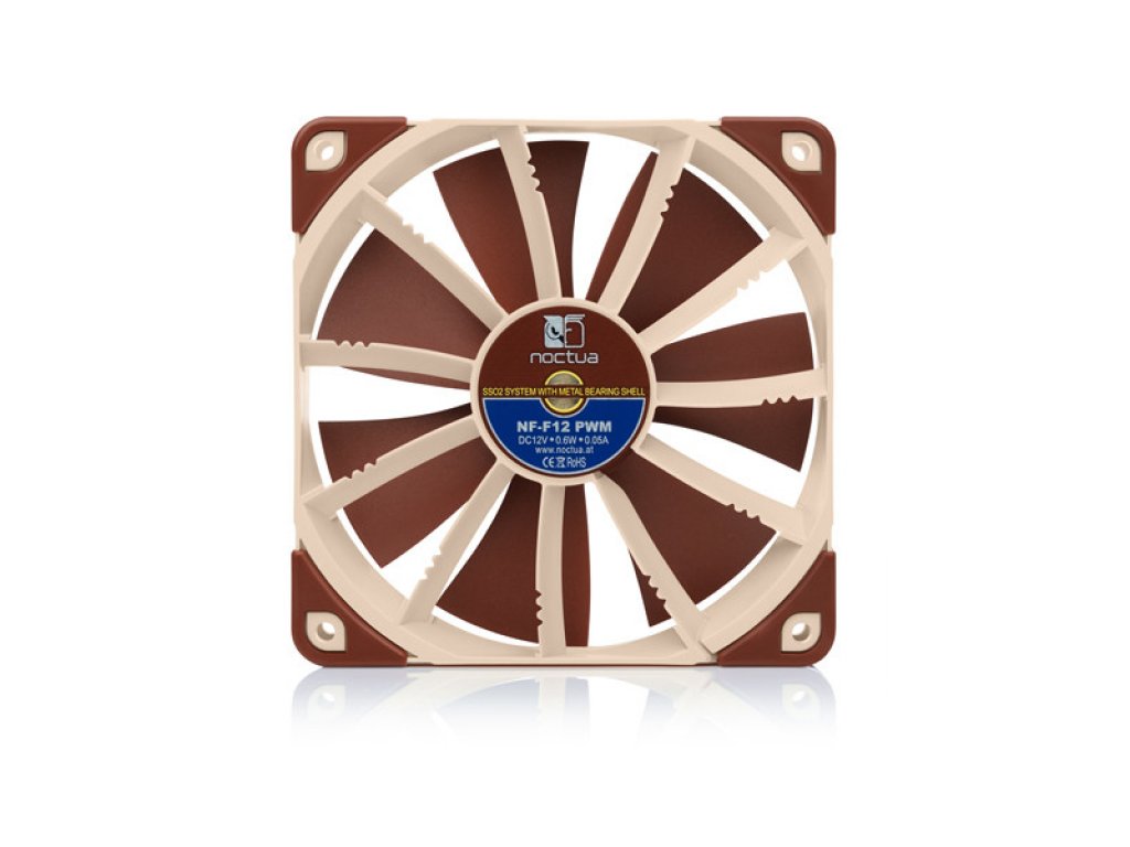 Noctua NF-F12 PWM 120x120x25mm, 1500rpm, 22.4dbA, 93.4m³/h, 2.61