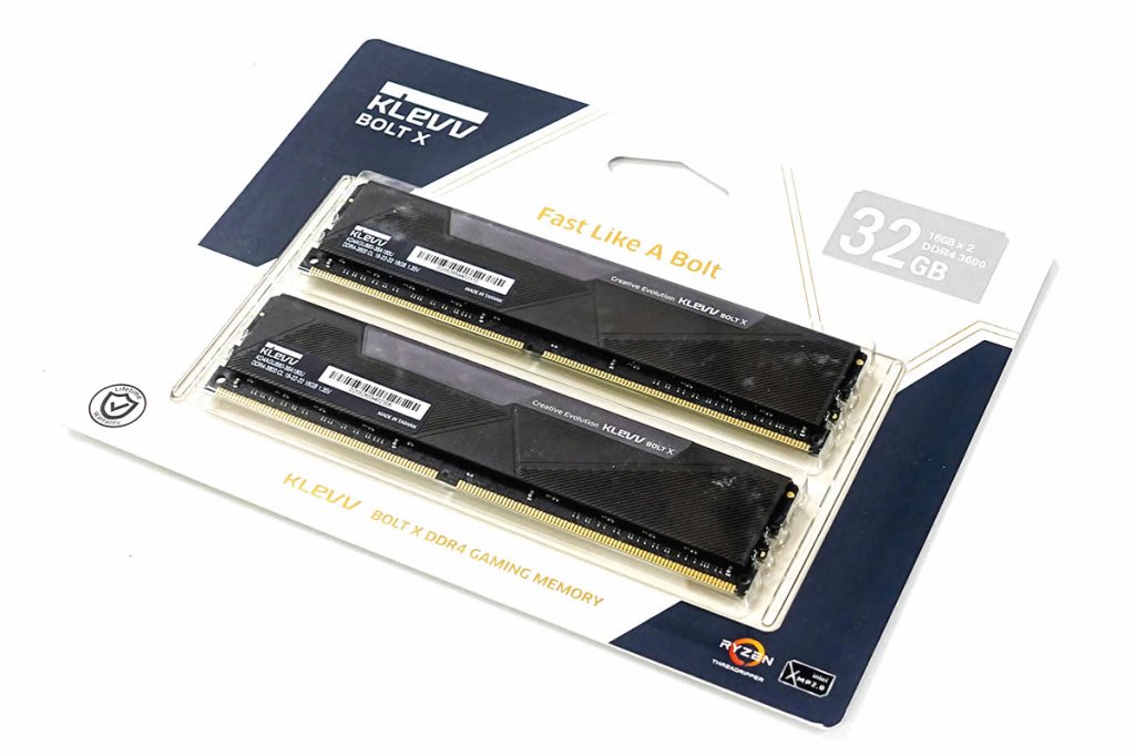 コスパに優れたKLEVVのDDR4メモリーにスタンダードな3200MHzとBOLTXな
