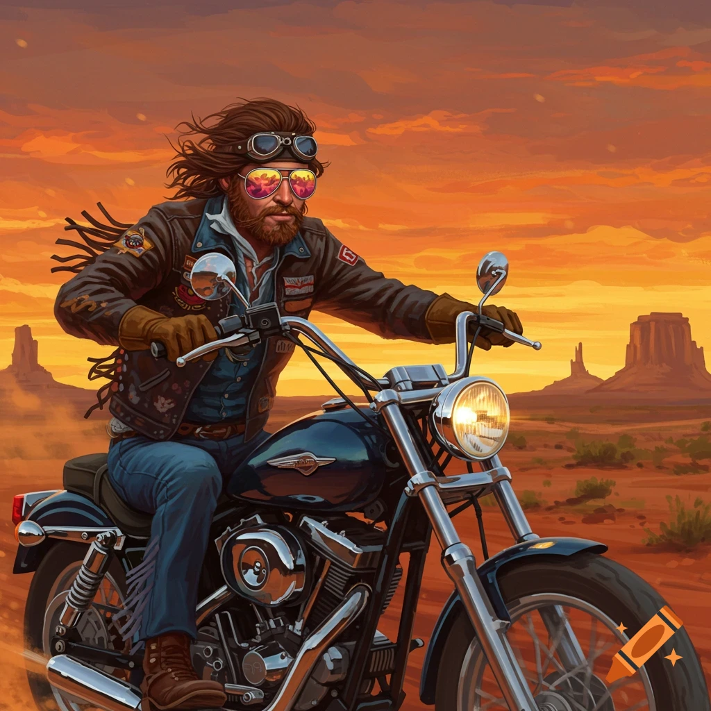 Image of a Tough Biker Gang created on Craiyon