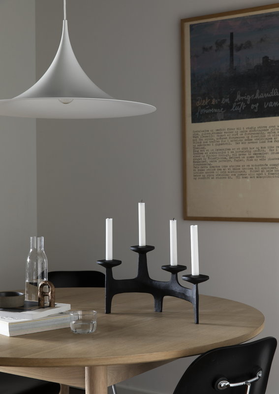 Nedre Foss Nunatak candelabra, black | Finnish Design Shop