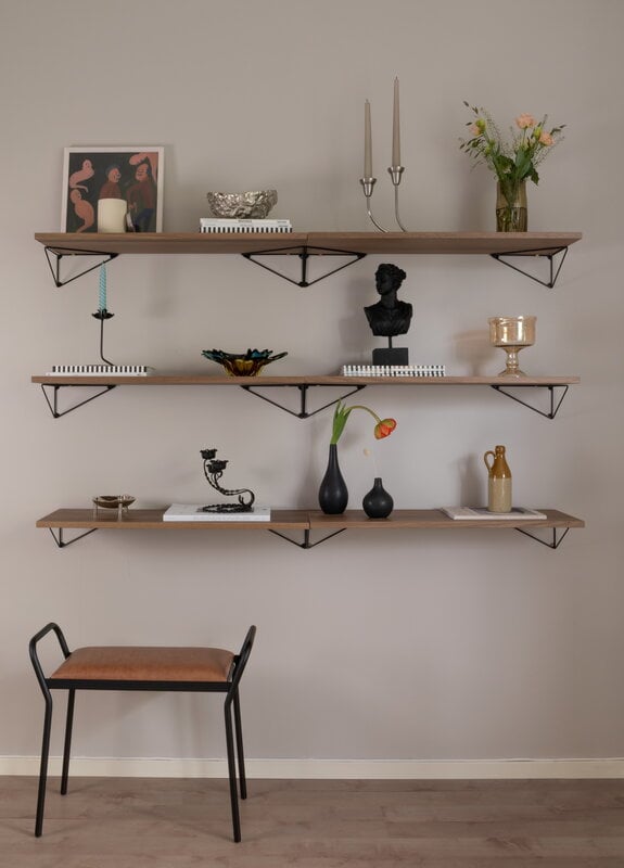 Maze Pythagoras L shelf, 80 x 27 cm, walnut | Finnish Design Shop