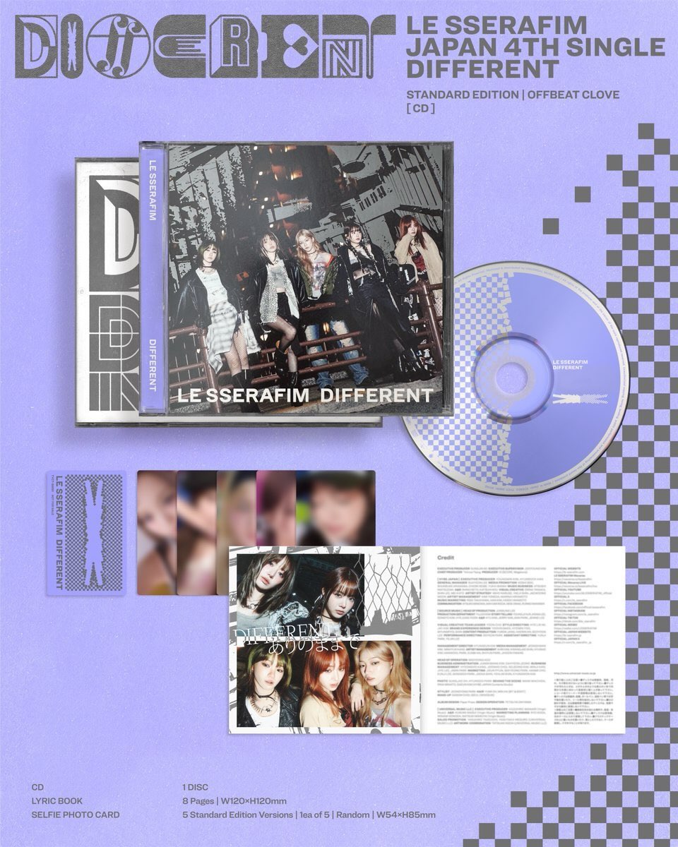 jp.ktown4u.com : LE SSERAFIM - シングルアルバム 4集 [DIFFERENT