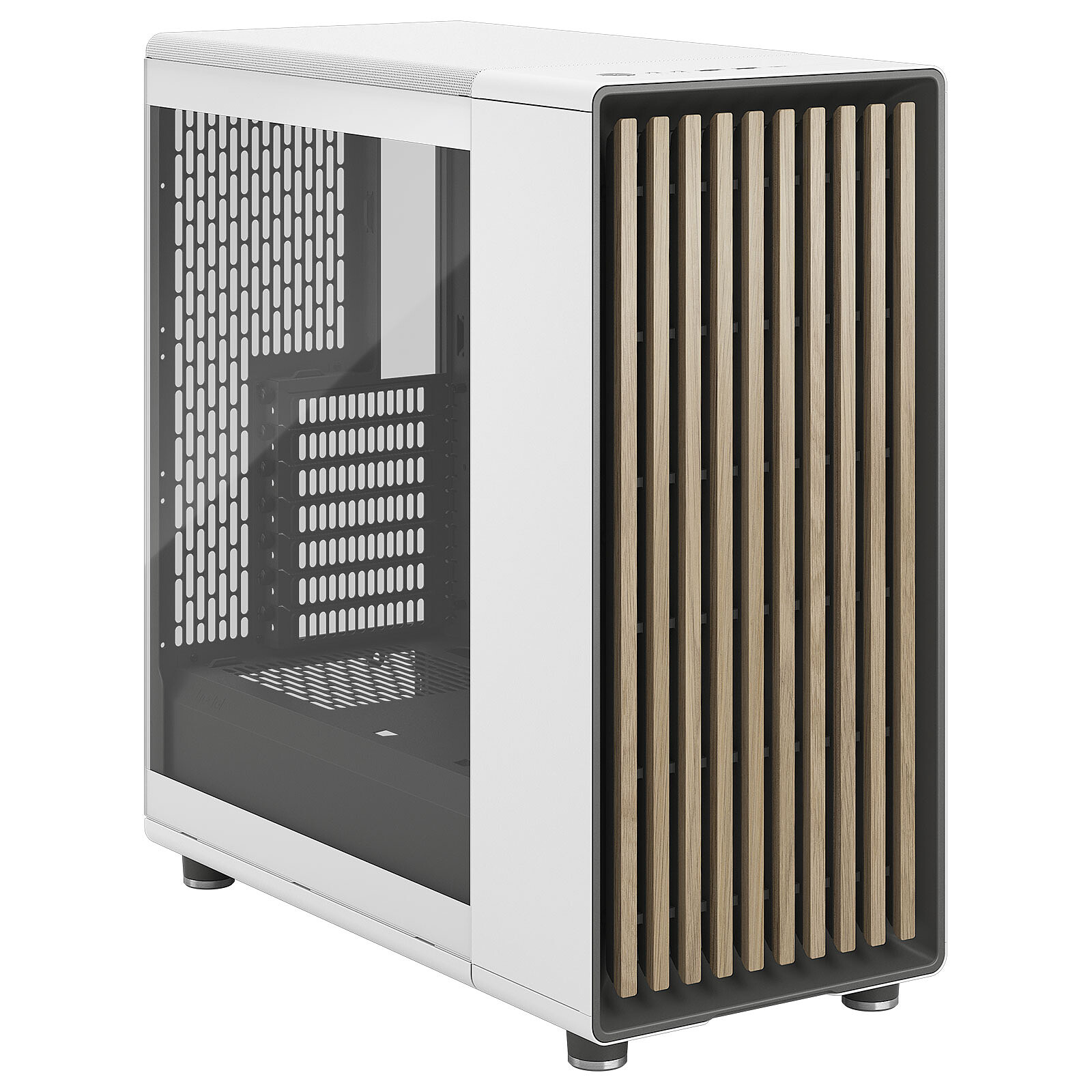 Fractal Design North Chalk White TG Clear - PC cases - LDLC