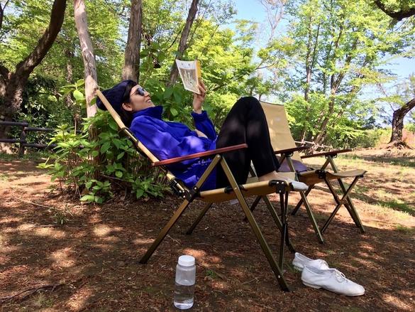 コールマンの「ファイアーサイドレイチェア」は、3段階の