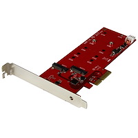 2x M.2 NGFF SSD RAID Controller Card plus 2x SATA III Ports - PCIe
