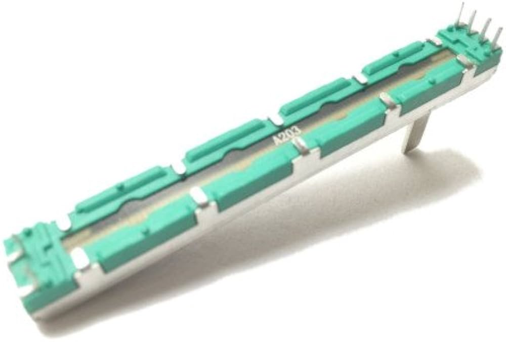 Amazon | スライドボリューム 20kΩ Aカーブ 長さ75mm ノブ15mm