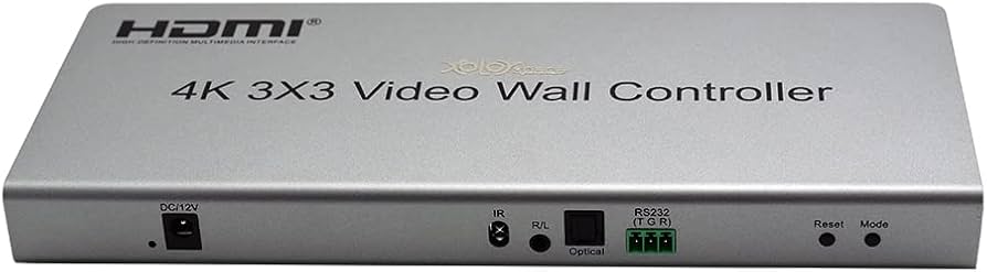 Amazon | XOLORspace TV33 4K 3x3 ビデオ ウォール コントローラー、1