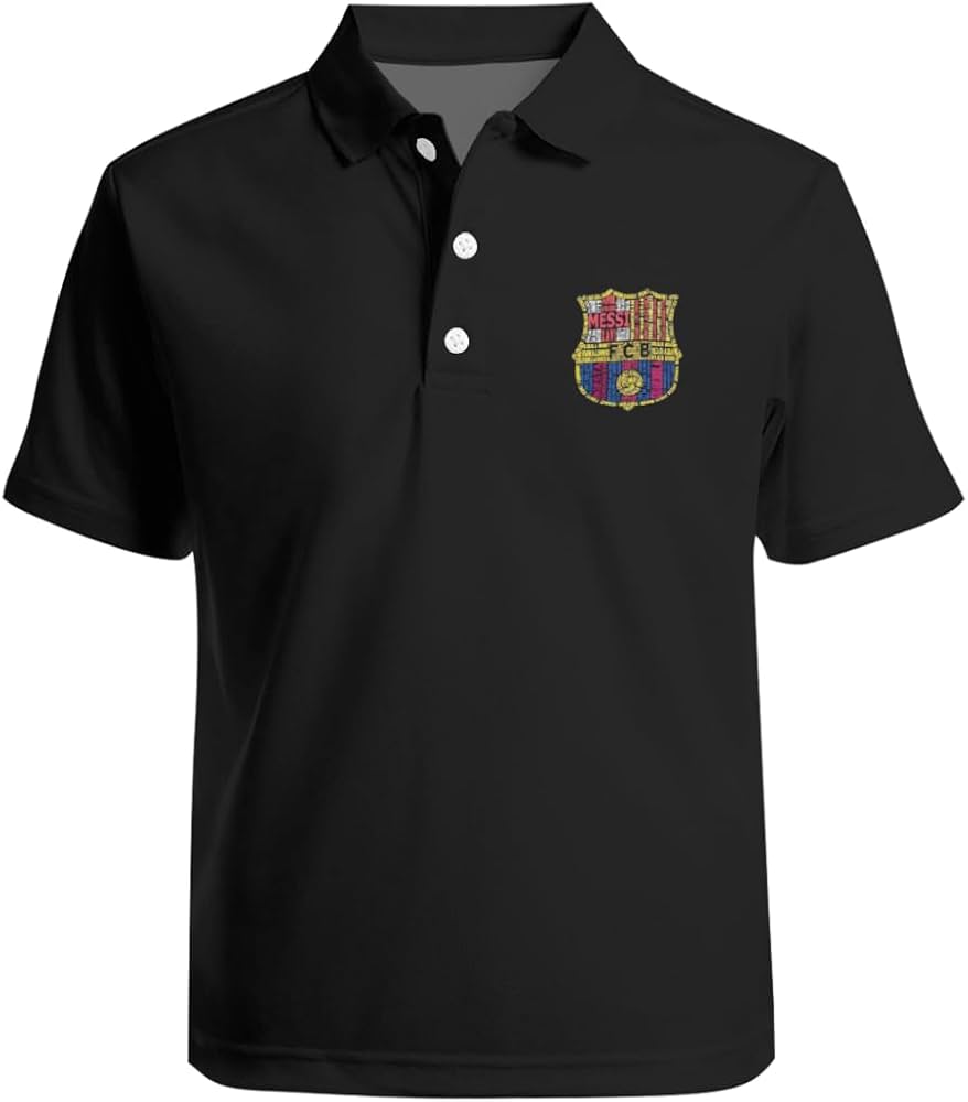 Amazon.co.jp: FCバルセロナ 半袖ポロシャツ メンズ 襟付き 運動する