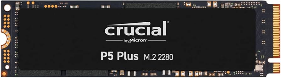 Crucial P5 Plus 1TB PCIe Gen4 3D NAND NVMe M.2 SSD, up to 6600MB/s