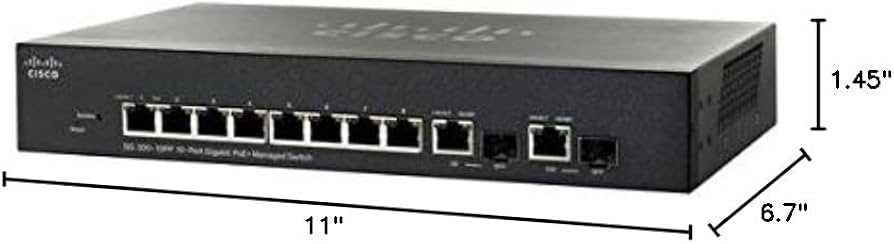 Amazon.com: Cisco SG300-10PP-K9-NA 10-Port Gigabit PoE+ Managed