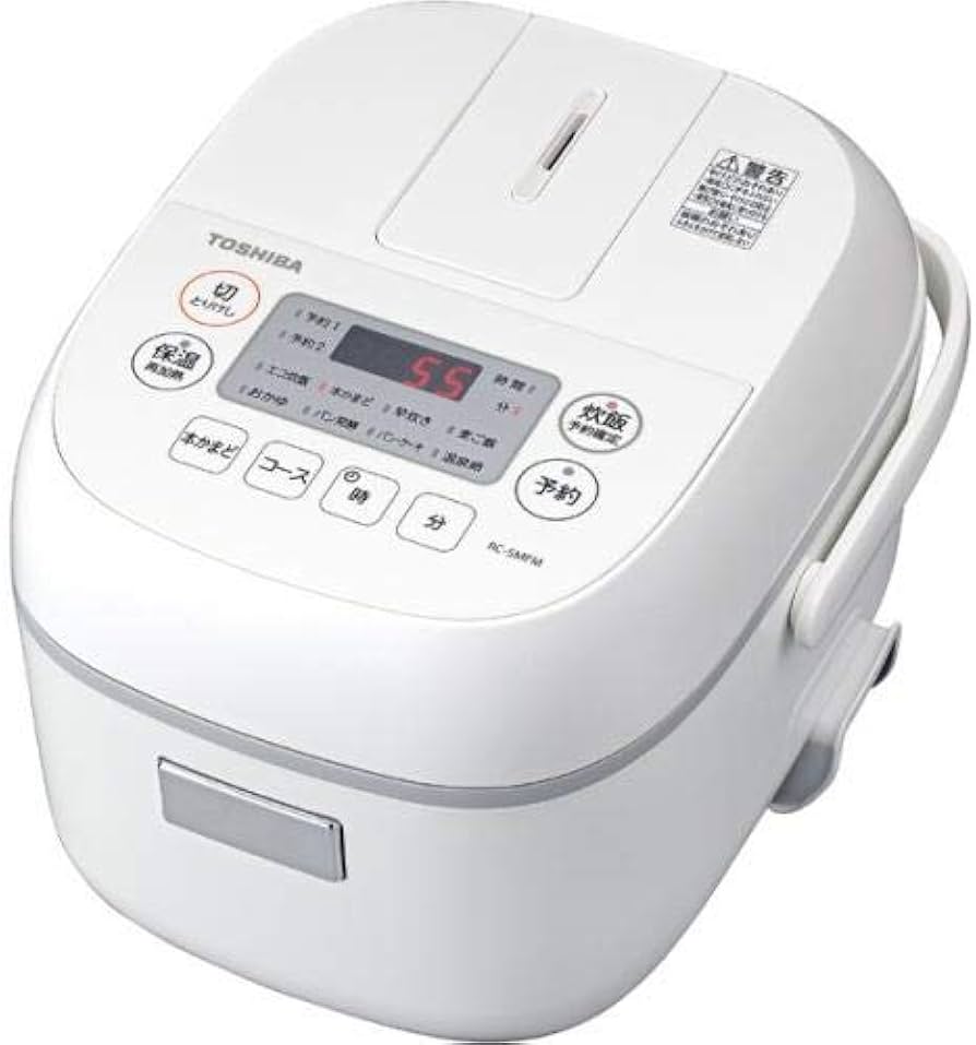 Amazon | RC-5MFM-W(ホワイト) ジャー炊飯器 3合 | 東芝(TOSHIBA) | 炊飯器