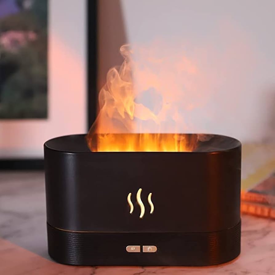 Amazon | FIDEMM 加湿器 卓上 アロマディフューザー LEDライト 焚き火