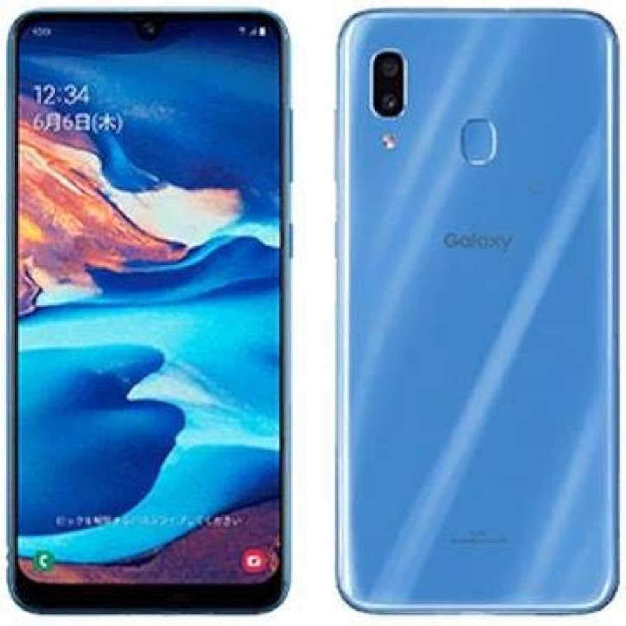 Amazon | UQ mobile SIMフリーGalaxy A30 SCV43SLU ブルー | UQ mobile