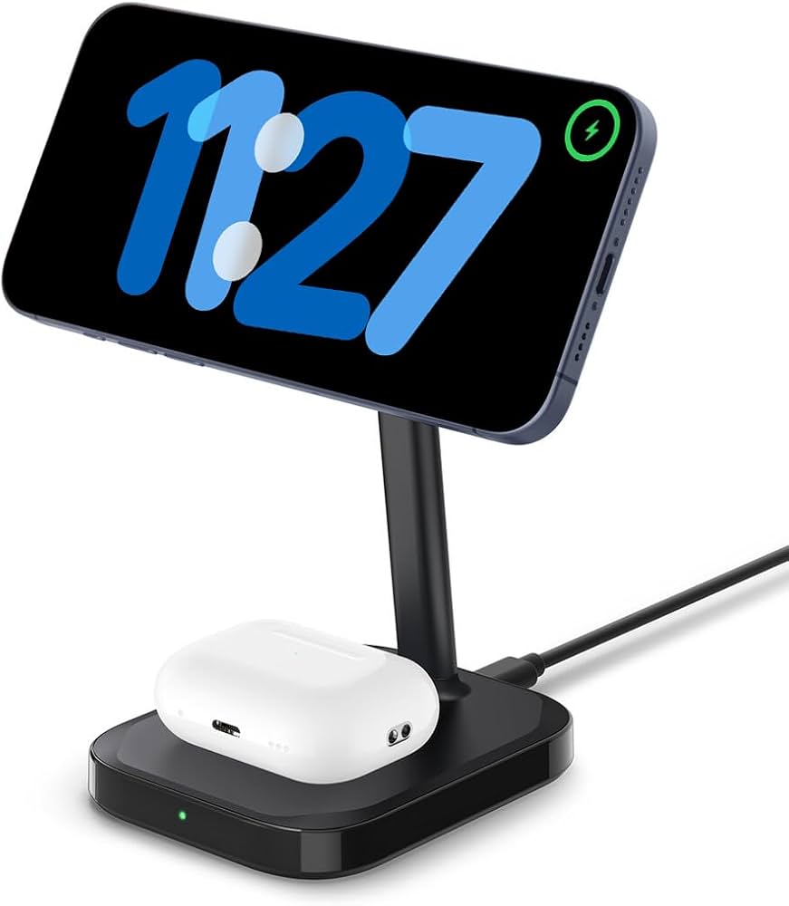 Amazon.co.jp: Spigen Magsafe対応 マグネット式 ワイヤレス充電器