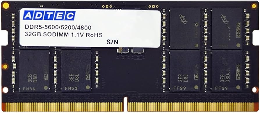 Amazon | アドテック DDR5-5600 SO-DIMM 32GB 6年保証 ノート JEDEC