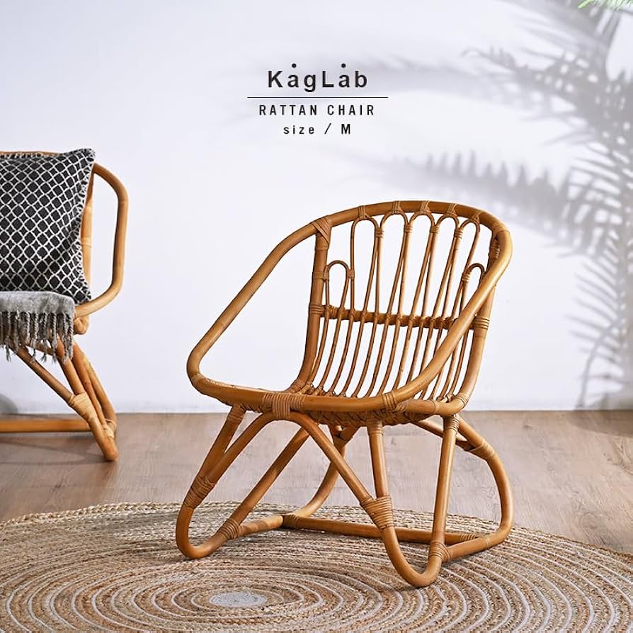 Amazon.co.jp: KAGLAB ラタンチェア パーソナルチェア 籐家具 アジアン